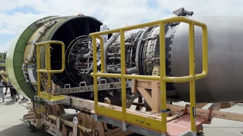 Boeing 767 Engine Manufactured by GE - S... | Stock Video | Pond5