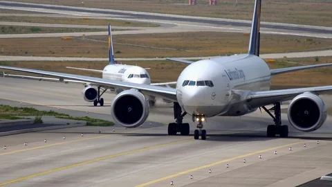 Boeing 777 Cargo Lufthansa Stock Footage 115409673