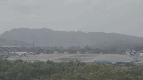 Boeing 777 is going to take off Stock Footage 91893363