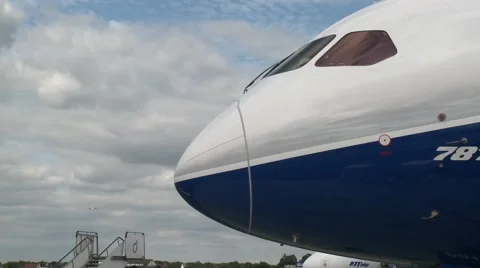 Boeing 787-9 Nose | Stock Video | Pond5