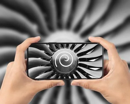 Boeing 787 engine Stock Photos