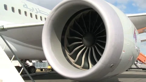 Boeing 787 General Electric GEnx Engine | Stock Video | Pond5