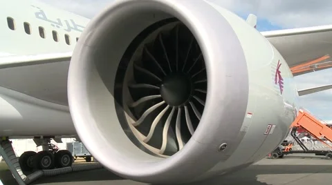 Boeing 787 General Electric GEnx Engine ... | Stock Video | Pond5