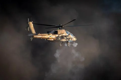 Boeing AH-64 Apache helicopter Foto stock