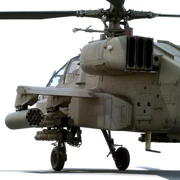 3D Model: Boeing AH-64D Apache Longbow Helicopter with Cockpit #91432069