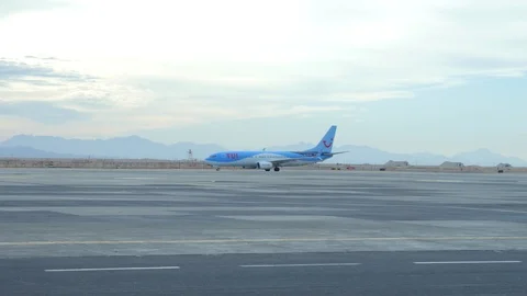 Boeing Aircraft on the Runway Stock Footage 87087013