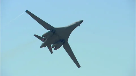 Boeing B-1 Bomer Steep Bank 스톡 동영상 56357799