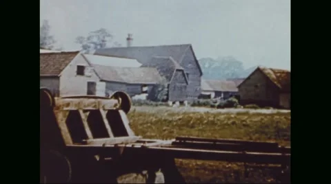 Boeing B-17 Flying Fortress ready to take off from airfield Stock Footage