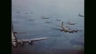 Boeing B-17 Flying Fortresses Flying In Formation Stock Footage