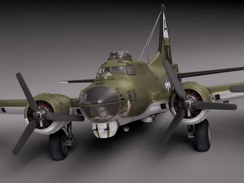 3D Model: Boeing B-17 Super Fortress Bomber #96465917