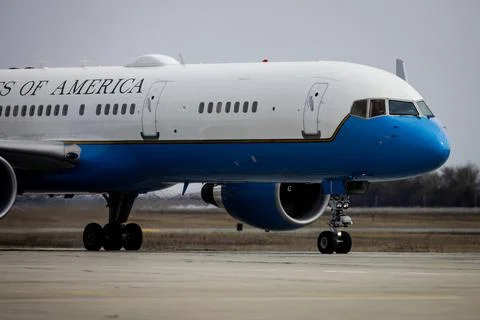 Boeing C32 Air Force Two or the plane carrying the Vice President of the Un.. Stock Photos