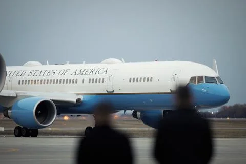 Boeing C32 Air Force Two or the plane carrying the Vice President of the Un.. Stock Photos