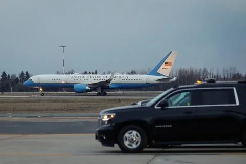 Boeing C32 Air Force Two or the plane carrying the Vice President of the Un.. Foto stock