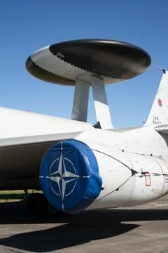 Boeing E-3 Sentry AWACS - Plane with special radar Stock Photos