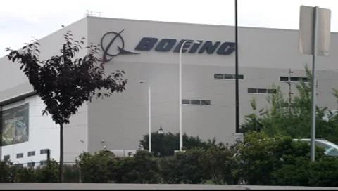 Boeing Inc. Building Video stock 7138031