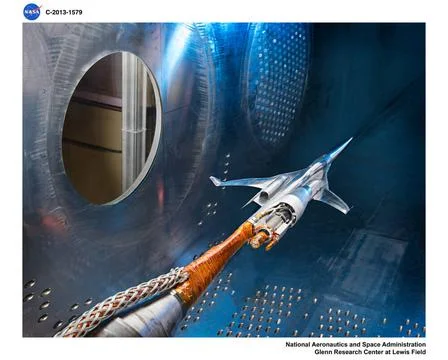 Boeing Quiet Experimental Validation Concept, QEVC, N+2 test, in the 8x6 f... Stock Photos