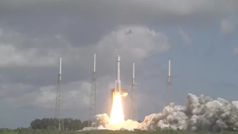 Boeing Starliner spacecraft, Calypso, launching on a Atlas V rocket Stock Footage 277709975