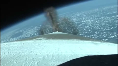 Boeing Starliner spacecraft, Calypso, rocket booster jettisoned Stock Footage 277709541