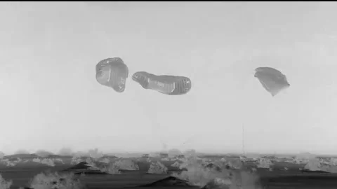 Boeing Starliner spacecraft touches down at White Sands Space Harbor, New Mexico Stock Footage 284327428