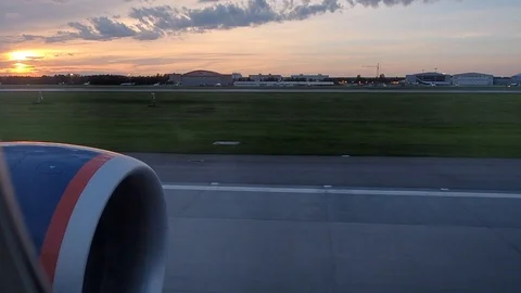 Boeing takeoff in Sheremetyevo Stock Footage 106298679