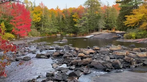 Bog River Falls in the Adirondacks 1 Stockbeeldmateriaal 157458692