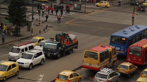 Bogata traffic Stock Footage 35636899