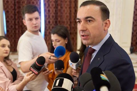 Bogdan Ivan, Statement, Extraordinary Session of the Chamber of Deputies, B.. Stock Photos