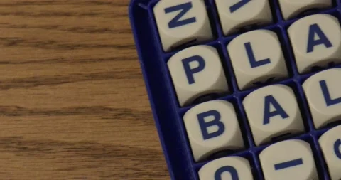 Boggle Game - PLAY BALL - Panning shot Stock Footage 131055153