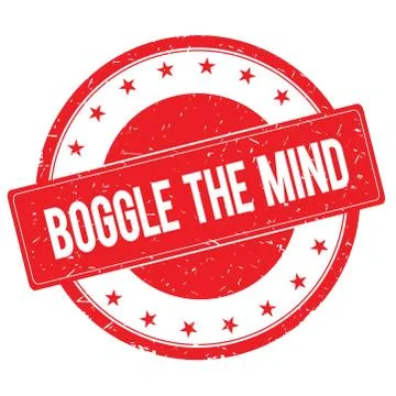 BOGGLE THE MIND stamp sign red Stock Illustration