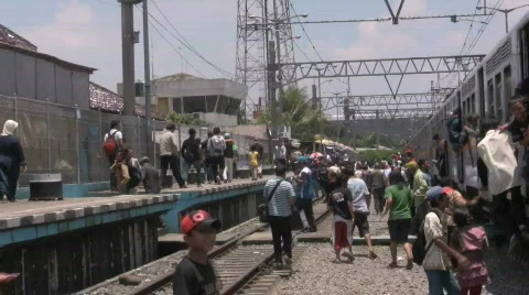 Bogor Train Station Stock Footage 697046