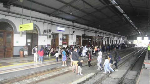 Bogor train station Stock Footage 245522099