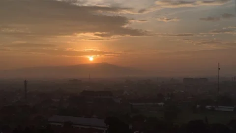 Bogor West Java Indonesia Sunrise Mountains Time Lapse Stock Footage 132275847