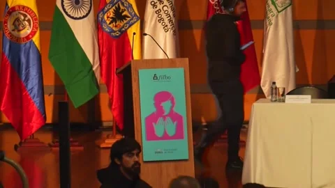 Bogota book fair highlights reading as space for listening, dialogue, Colombia,  스톡 동영상 333228126