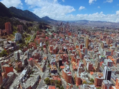 Bogota Colombia Aerial Stock Footage