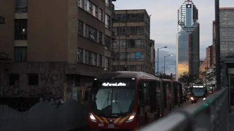 Bogota Evening traffic Stock Footage 169418549