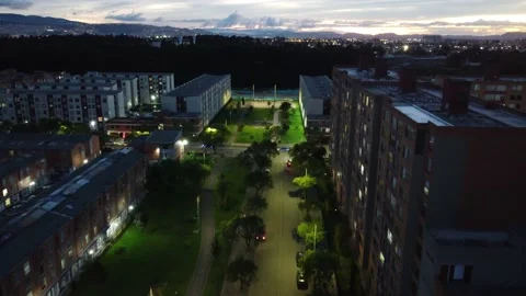 Bogota at night street Stock Footage 214541302