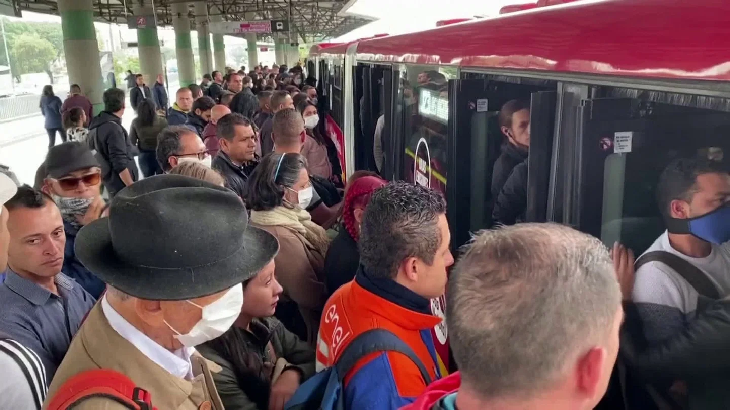 Bogota Residents Demand More From Their Government As Coronavirus Spreads Stock Footage