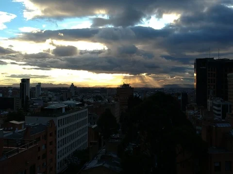 Bogota Sunset Stock Footage 91114109