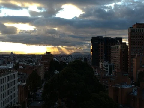 Bogota Sunset Stock Footage 91114203