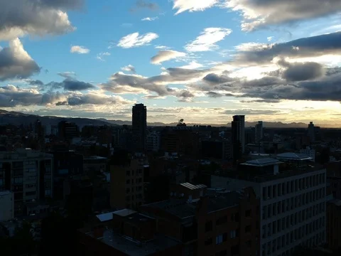 Bogota Sunset Stock Footage 91114226