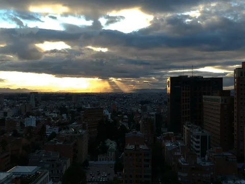 Bogota Sunset Stock Footage 91114273