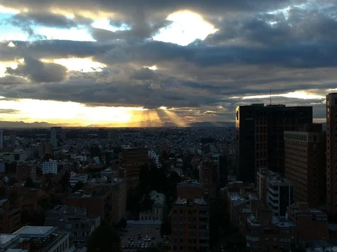 Bogotá Sunset Stock Footage 91114447