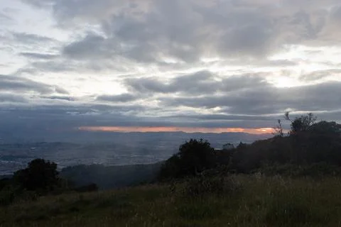 BogotaMountainsOrangeSunset Stock Photos