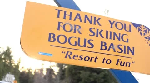 Bogus Basin Sign Stock Footage 8969392