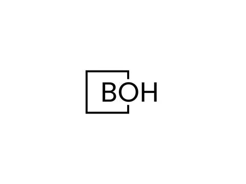 BOH letter initial logo design vector illustration Ilustração Stock