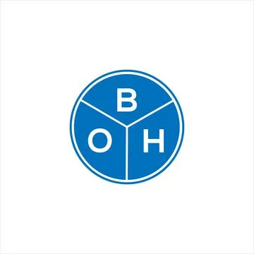 BOH letter logo design. BOH monogram initials letter logo concept. BOH letter Ilustração Stock