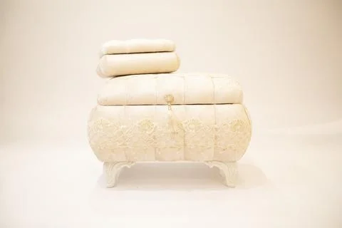 Bohca Dowry Chest on a white background Stock Photos