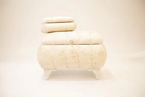 Bohca Dowry Chest on a white background Stock Photos