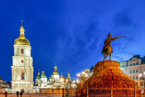 Bohdan Khmelnytsky Monument Stock Photos