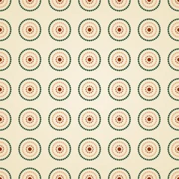 Bohemian Mandala Pattern Background with Earthy Tones and Dotted Circular G.. Stock Illustration